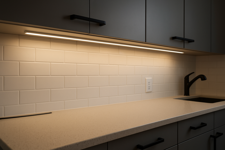 cách lắp đèn led tủ